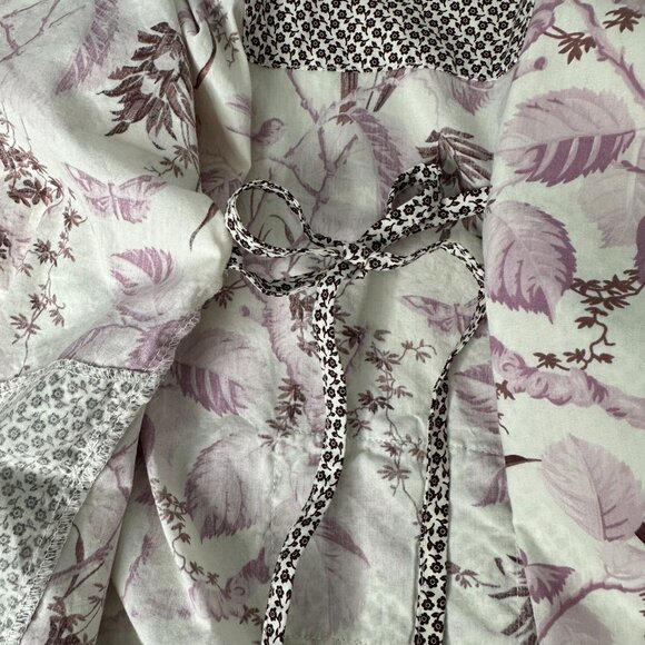 Crabtree and Evelyn Robe Size M/L Floral Kimono Cotton Bamboo Blend - Picture 6 of 9